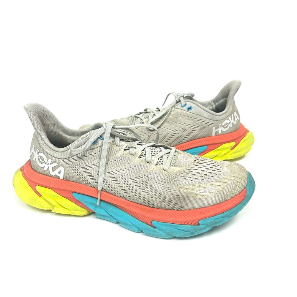 HOKA Men's Running Shoes Clifton Edge 11.5 Performance Sneakers Gray Multi - Picture 6 of 11